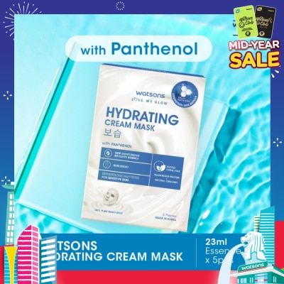 WATSONS Hydrating Cream Mask With Panthenol (For Sensitive Skin) 5s