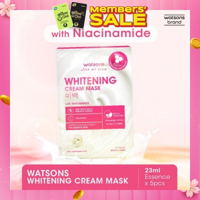 WATSONS Whitening Cream Mask With Niacinamide (For Sensitive Skin) 5s