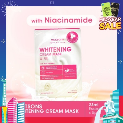 WATSONS Whitening Cream Mask With Niacinamide (For Sensitive Skin) 5s