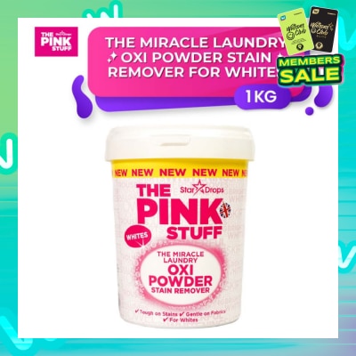 THE PINK STUFF The Miracle Laundry Oxi Powder Stain For Whites (Removes Stains With Ease) 1Kg