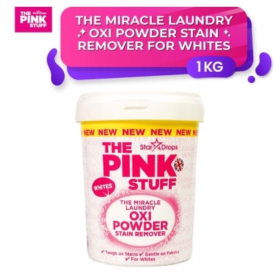 THE PINK STUFF The Miracle Laundry Oxi Powder Stain For Whites (Removes Stains With Ease) 1Kg