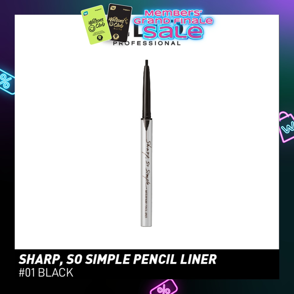 Sharp, So Simple Waterproof Pencil Liner 01 Black 1s