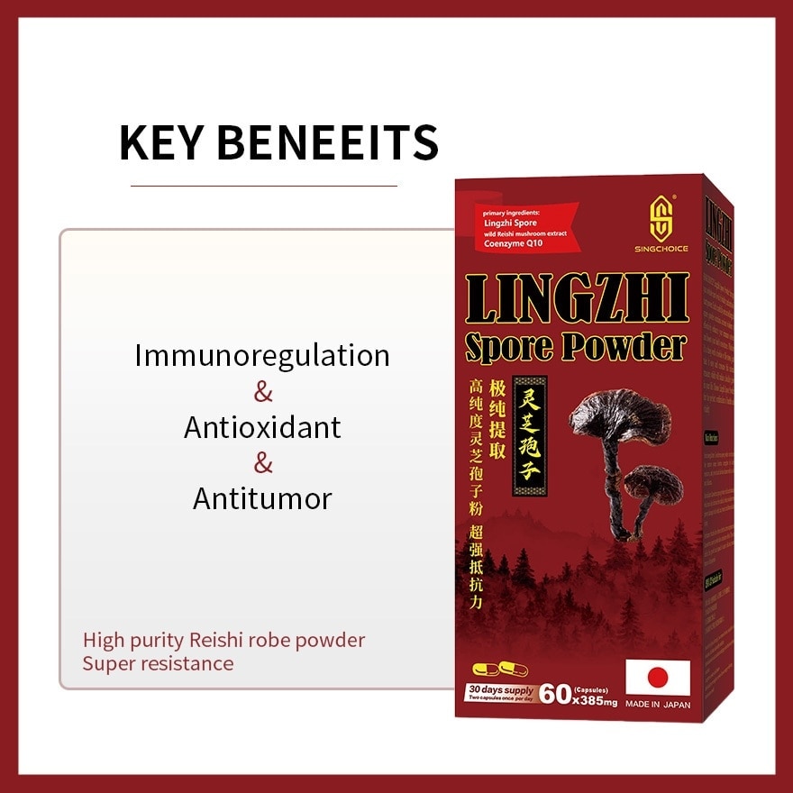 Lingzhi Spore Powder (Immunoregulation & Antioxidant & Antitumor) 60s