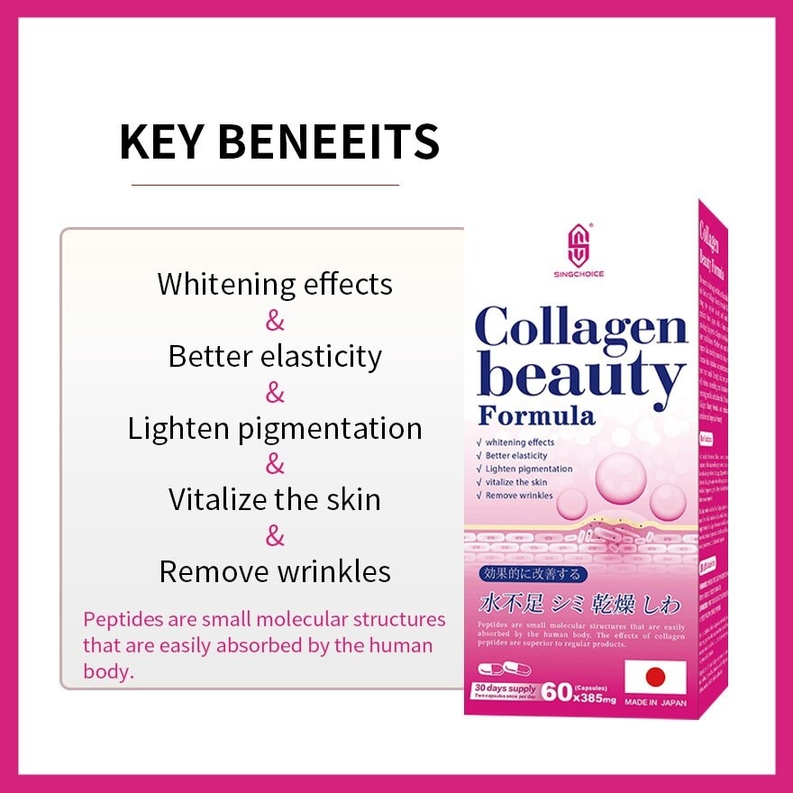 Collagen Beauty Formula (For Whitening Effects, Better Elasticity, Lighten Pigmentation, Vitalize The Skin & Remove Wrinkles) 60s