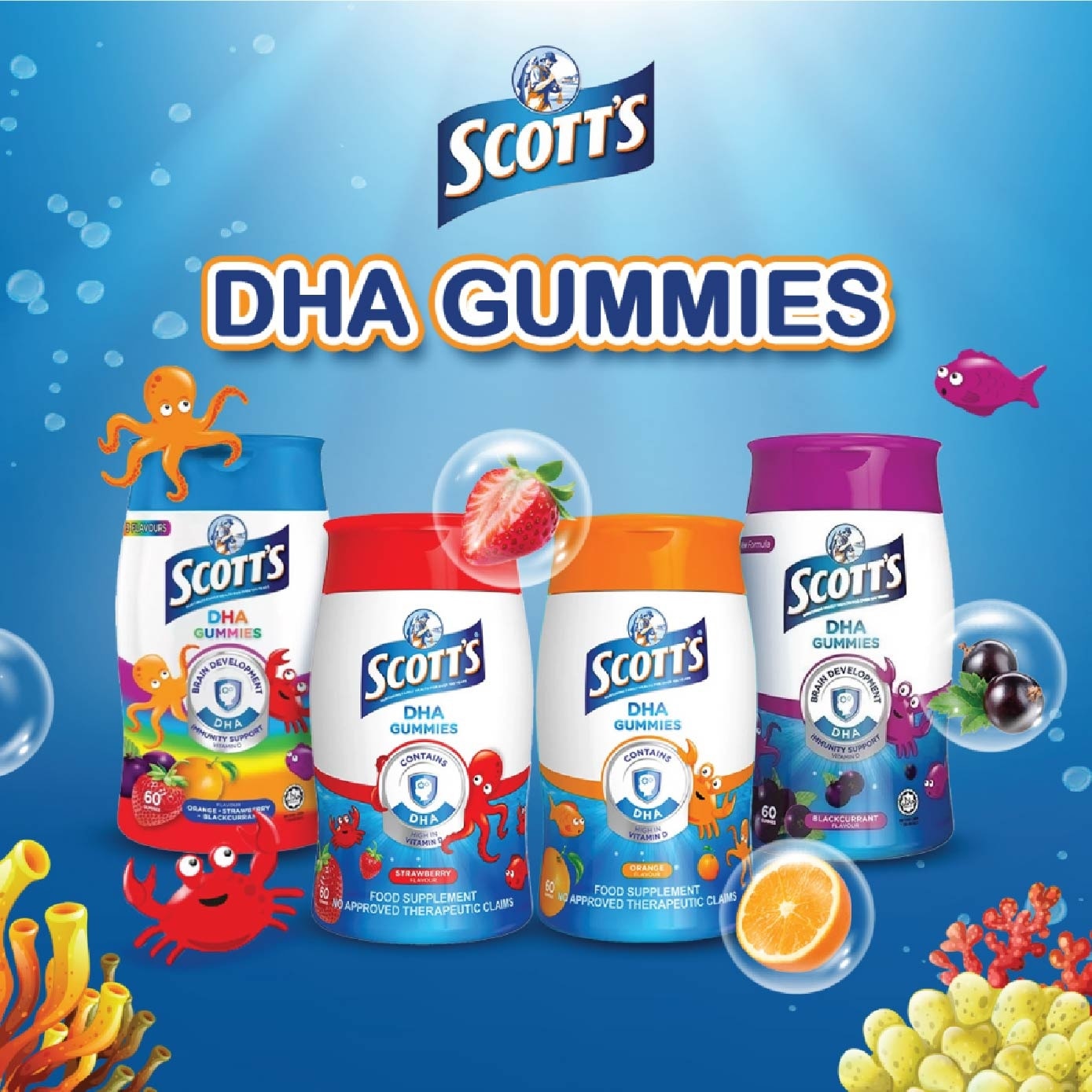 DHA Gummies Multiflavour 60s (Expiry: Sep`2026)