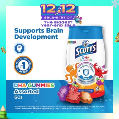 SCOTT'S DHA Gummies Multiflavour 60s (Expiry: Sep`2026)