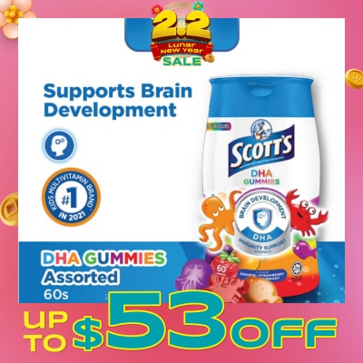 SCOTT'S DHA Gummies Multiflavour 60s&nbsp;(Expiry: Sep`2026)