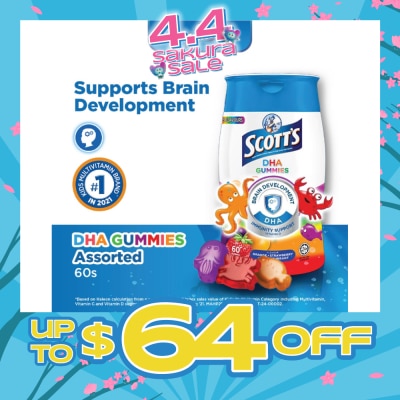 SCOTT'S - DHA Gummies Multiflavour 60s&nbsp;(Expiry: Sep`2026)