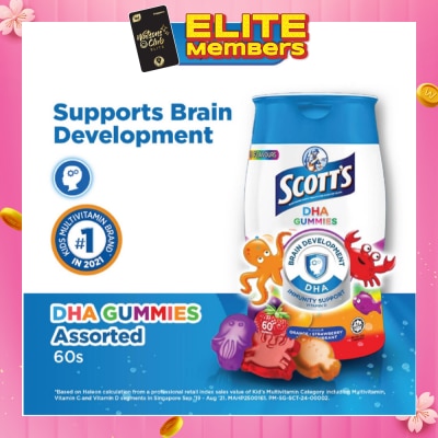 SCOTT'S DHA Gummies Multiflavour 60s&nbsp;(Expiry: Sep`2026)