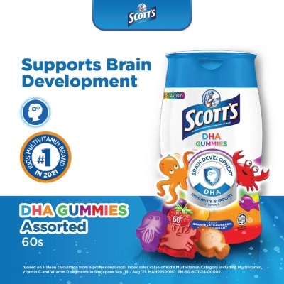 SCOTT'S DHA Gummies Multiflavour 60s (Expiry: Sep`2026)