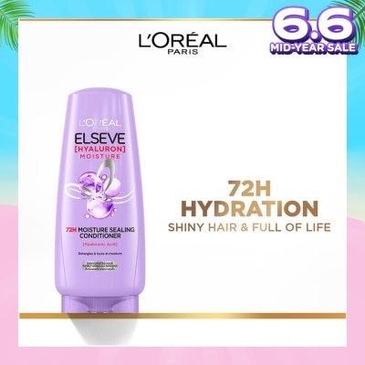L'OREAL PARIS ELSEVE Hyaluron Moisture 72H Moisture Sealing Conditioner (Detangles + 72H Hydration Boost) 280ml