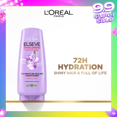 L'OREAL PARIS ELSEVE Hyaluron Moisture 72H Moisture Sealing Conditioner (Detangles + 72H Hydration Boost) 280ml