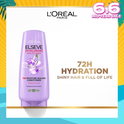 L'OREAL PARIS ELSEVE Hyaluron Moisture 72H Moisture Sealing Conditioner (Detangles + 72H Hydration Boost) 280ml