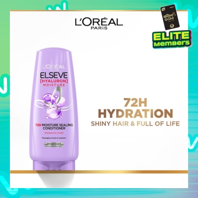 L'OREAL PARIS ELSEVE Hyaluron Moisture 72H Moisture Sealing Conditioner (Detangles + 72H Hydration Boost) 280ml