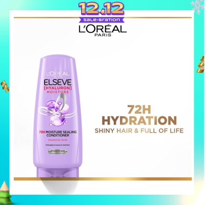 L'OREAL PARIS ELSEVE Hyaluron Moisture 72H Moisture Sealing Conditioner (Detangles + 72H Hydration Boost) 280ml