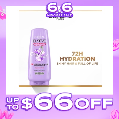 L'OREAL PARIS ELSEVE - Hyaluron Moisture 72H Moisture Sealing Conditioner (Detangles + 72H Hydration Boost) 280ml