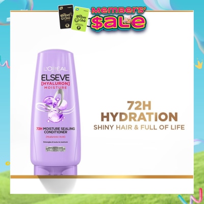 L'OREAL PARIS ELSEVE - Hyaluron Moisture 72H Moisture Sealing Conditioner (Detangles + 72H Hydration Boost) 280ml