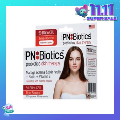 PNBIOTICS Probiotics Skin Therapy Capsules (Manage Eczema + Biotin + Vitamin E) 30s