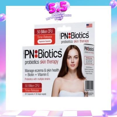 PNBIOTICS - Probiotics Skin Therapy Capsules (Manage Eczema + Biotin + Vitamin E) 30s
