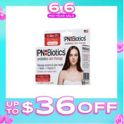 PNBIOTICS - Probiotics Skin Therapy Capsules (Manage Eczema + Biotin + Vitamin E) 30s