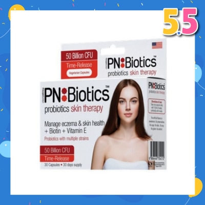 PNBIOTICS Probiotics Skin Therapy Capsules (Manage Eczema + Biotin + Vitamin E) 30s