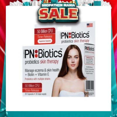 PNBIOTICS - Probiotics Skin Therapy Capsules (Manage Eczema + Biotin + Vitamin E) 30s