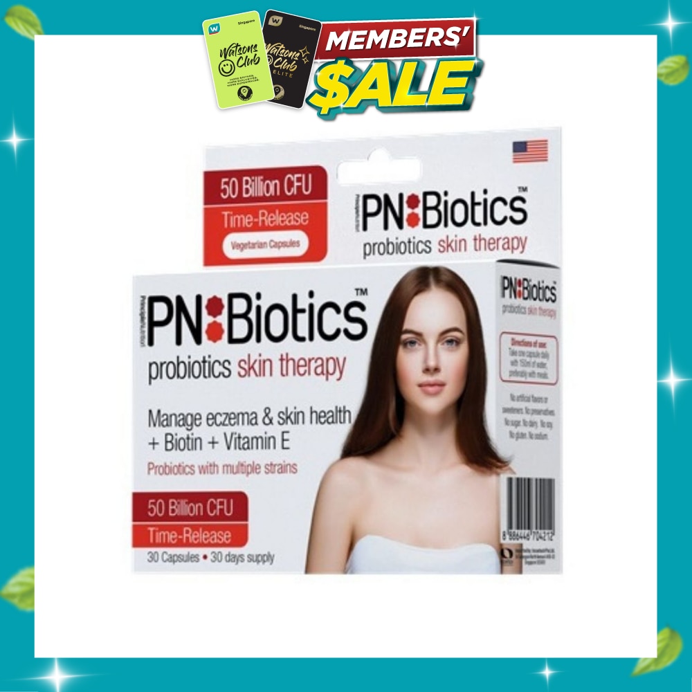 Probiotics Skin Therapy Capsules (Manage Eczema + Biotin + Vitamin E) 30s image