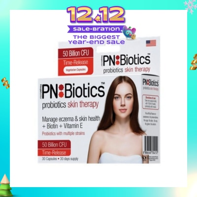 PNBIOTICS Probiotics Skin Therapy Capsules (Manage Eczema + Biotin + Vitamin E) 30s