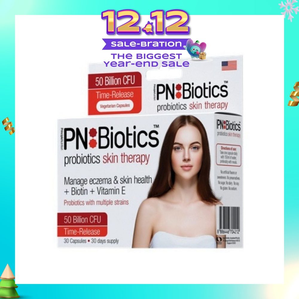 Probiotics Skin Therapy Capsules (Manage Eczema + Biotin + Vitamin E) 30s