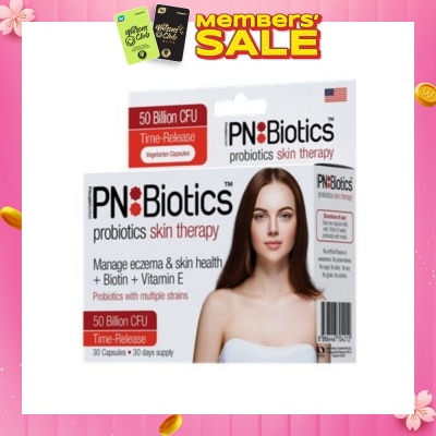 PNBIOTICS Probiotics Skin Therapy Capsules (Manage Eczema + Biotin + Vitamin E) 30s