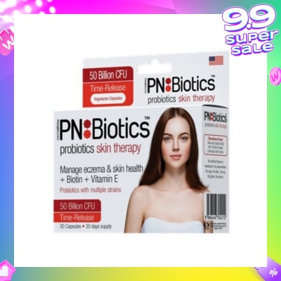 PNBIOTICS Probiotics Skin Therapy Capsules (Manage Eczema + Biotin + Vitamin E) 30s