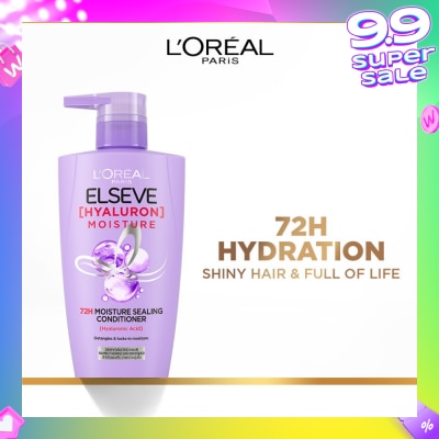 L'OREAL PARIS ELSEVE Hyaluron Moisture 72H Moisture Sealing Conditioner (Detangles + 72H Hydration Boost) 410ml