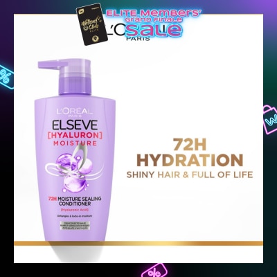 L'OREAL PARIS ELSEVE Hyaluron Moisture 72H Moisture Sealing Conditioner (Detangles + 72H Hydration Boost) 410ml