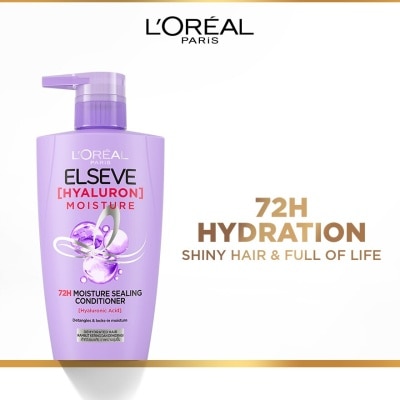 L'OREAL PARIS ELSEVE Hyaluron Moisture 72H Moisture Sealing Conditioner (Detangles + 72H Hydration Boost) 410ml