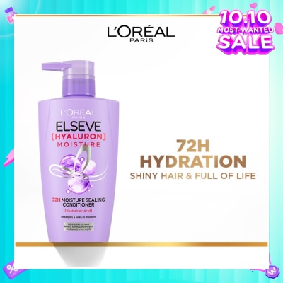 L'OREAL PARIS ELSEVE Hyaluron Moisture 72H Moisture Sealing Conditioner (Detangles + 72H Hydration Boost) 410ml