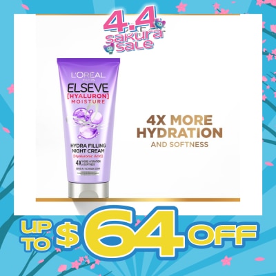 L'OREAL PARIS ELSEVE - Hyaluron Moisture Hydra Filling Night Cream (4X More Hydration + Softness) 150ml