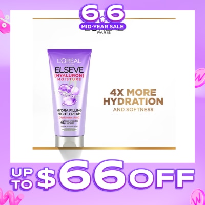 L'OREAL PARIS ELSEVE - Hyaluron Moisture Hydra Filling Night Cream (4X More Hydration + Softness) 150ml
