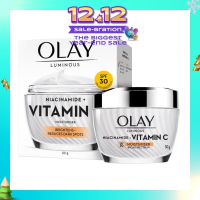 OLAY Luminous Niacinamide + Vitamin C Spf 30 Brightening Moisturiser (For Dark Spots, Dull Skin And Lightweight Texture) 50g