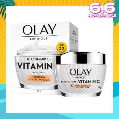OLAY Luminous Niacinamide + Vitamin C Spf 30 Brightening Moisturiser (For Dark Spots, Dull Skin And Lightweight Texture) 50g