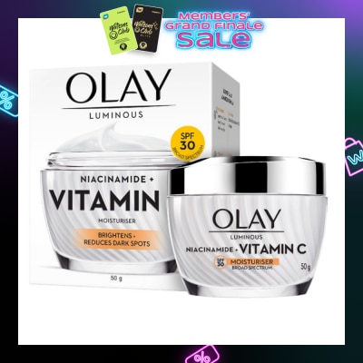 OLAY Luminous Niacinamide + Vitamin C Spf 30 Brightening Moisturiser (For Dark Spots, Dull Skin And Lightweight Texture) 50g