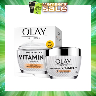OLAY - Luminous Niacinamide + Vitamin C Spf 30 Brightening Moisturiser (For Dark Spots, Dull Skin And Lightweight Texture) 50g