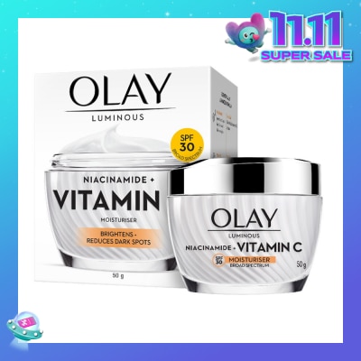 OLAY Luminous Niacinamide + Vitamin C Spf 30 Brightening Moisturiser (For Dark Spots, Dull Skin And Lightweight Texture) 50g