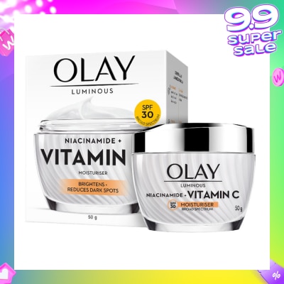OLAY Luminous Niacinamide + Vitamin C Spf 30 Brightening Moisturiser (For Dark Spots, Dull Skin And Lightweight Texture) 50g
