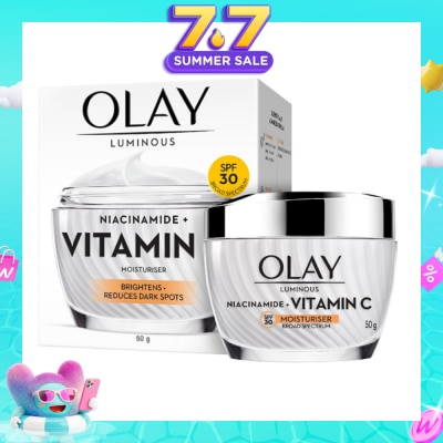 OLAY - Luminous Niacinamide + Vitamin C Spf 30 Brightening Moisturiser (For Dark Spots, Dull Skin And Lightweight Texture) 50g
