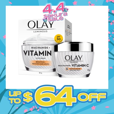 OLAY - Luminous Niacinamide + Vitamin C Spf 30 Brightening Moisturiser (For Dark Spots, Dull Skin And Lightweight Texture) 50g