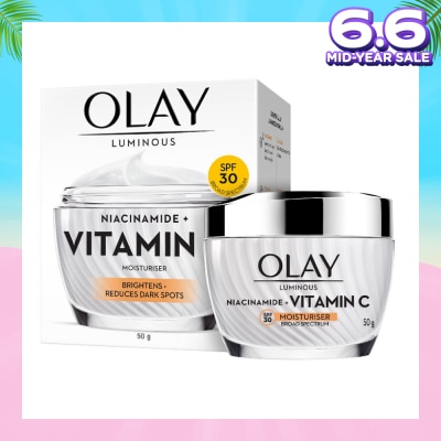 OLAY Luminous Niacinamide + Vitamin C Spf 30 Brightening Moisturiser (For Dark Spots, Dull Skin And Lightweight Texture) 50g