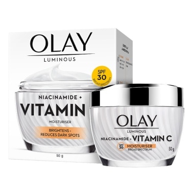 OLAY Luminous Niacinamide + Vitamin C Spf 30 Brightening Moisturiser (For Dark Spots, Dull Skin And Lightweight Texture) 50g