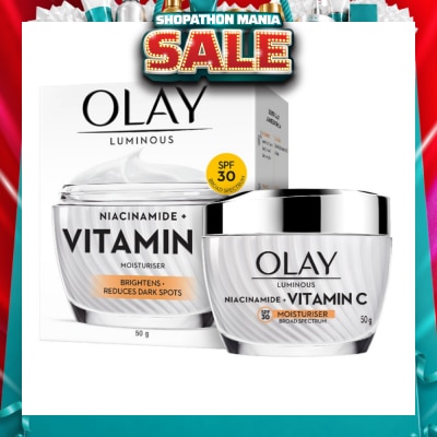OLAY - Luminous Niacinamide + Vitamin C Spf 30 Brightening Moisturiser (For Dark Spots, Dull Skin And Lightweight Texture) 50g