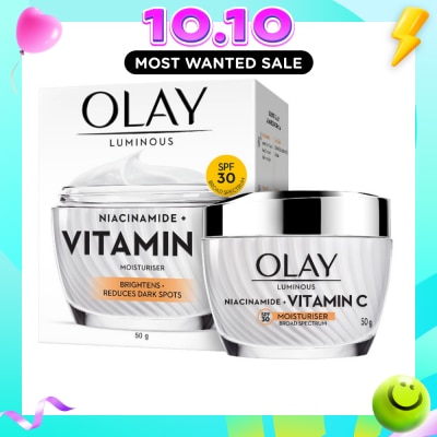 OLAY Luminous Niacinamide + Vitamin C Spf 30 Brightening Moisturiser (For Dark Spots, Dull Skin And Lightweight Texture) 50g image