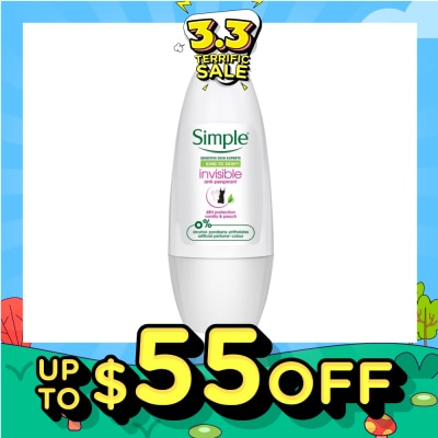 SIMPLE Soothing Anti-Perspirant Deodorant Roll-On Vanilla & Peach 45ml (Expiry: Jul`2026)